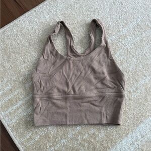 Joah Brown Taupe Ribbed Bralette